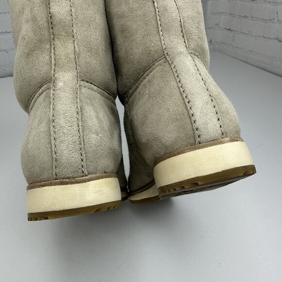 Prada Women's Calzature Donna Montone Fango Suede Sherpa Boots EU 37.5 / US 7 - Picture 9 of 17